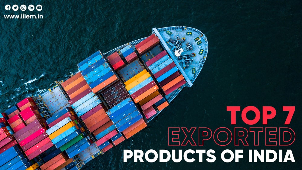 top exported products of India